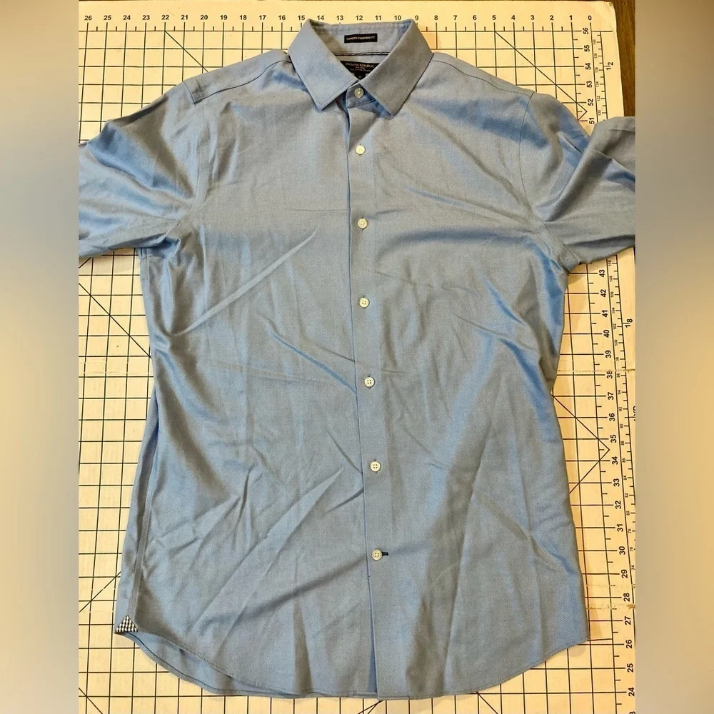 Banana Republic Men’s Size Medium Blue Non-Iron Camden Standard‎ Fit Dress Shirt